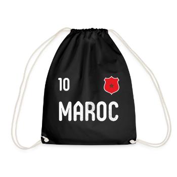 Teeshirt Maroc avec le numéro 10 - Sac de sport léger - noir - Devant