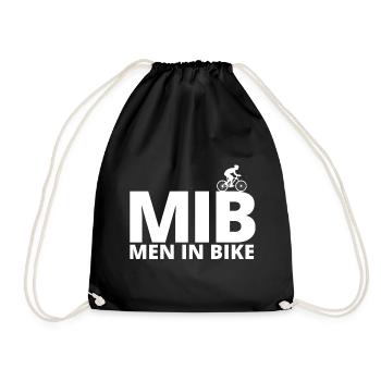 cycling, cyclist, cycling fan - Drawstring Bag - black - Front