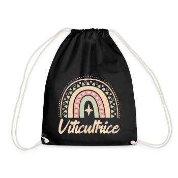 Cadeau Viticultrice. Boho Rainbow viticultrice. - Sac de sport léger - noir - Devant