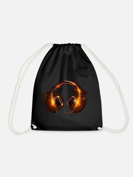 Headphones - Turnbeutel - Schwarz