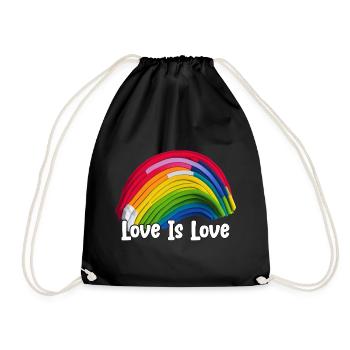 Prideful Skies LGBTQ gay pride Rainbow Love - Turnbeutel - Schwarz - Vorne
