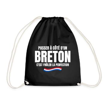 Bretagne, Bretagne humour, je suis Breton - Sac de sport léger - noir - Devant