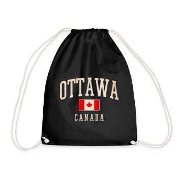 Conception du drapeau d’Ottawa Canada - Sac de sport léger - noir - Devant