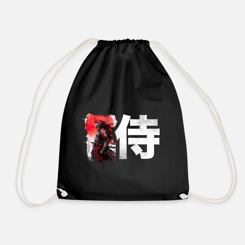 Japanisches Kanji SAMURAI - Anime Shirt - Turnbeutel - Schwarz