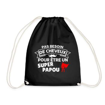 Humour Capes et pas besoin de cheveux Elegante - Sac de sport léger - noir - Devant