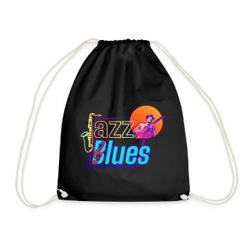 Jazz and Blues Music | Feel The Music - Drawstring Bag - black - Front