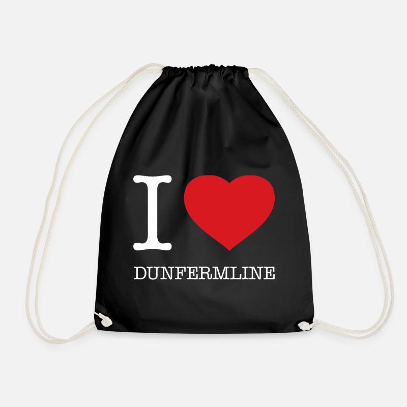 I LOVE DUNFERMLINE - Drawstring Bag - black