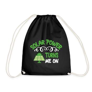 Climate Change Renewable Energy Solar Energy - Drawstring Bag - black - Front
