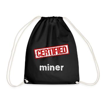 Miner - Drawstring Bag - black - Front
