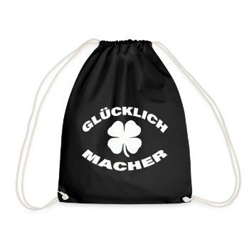 GLÜCKLICHMACHER - Turnbeutel - Schwarz - Vorne