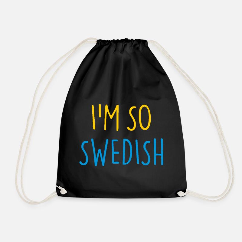 I'M SO SWEDISH Sweden Schweden - Turnbeutel - Schwarz