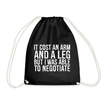 cela m’a coûté un bras et une jambe, mais j’ai pu négocier - Sac de sport léger - noir - Devant