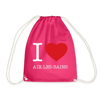 I LOVE AIX-LES-BAINS - Drawstring Bag - fuchsia - Front