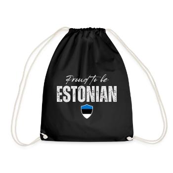 Estonien fier, j’adore l’Estonie - Sac de sport léger - noir - Devant