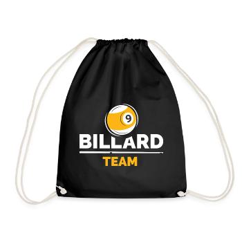 9-Ball Billiard Team Logo Design - Turnbeutel - Schwarz - Vorne