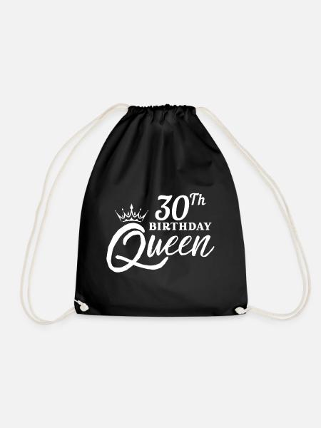 30. Geburtstag - Turnbeutel - Schwarz