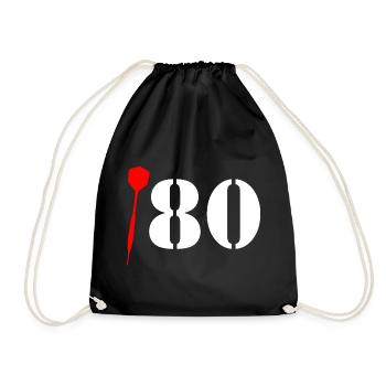 Dart 180 disant « Cent quatre-vingts ! » Triple 20 - Sac de sport léger - noir - Devant