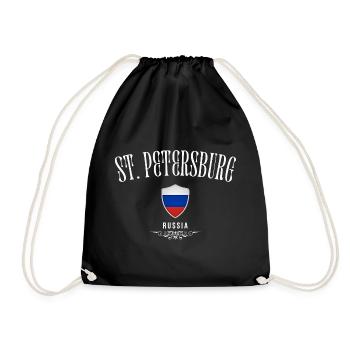J’aime Saint-Pétersbourg, Saint-Pétersbourg Russie - Sac de sport léger - noir - Devant