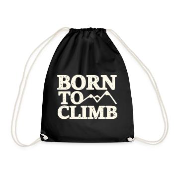 mountain range hiker - Drawstring Bag - black - Front