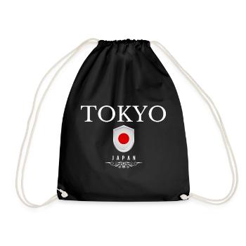 Tokio Japan, Souvenir Tokio - Turnbeutel - Schwarz - Vorne
