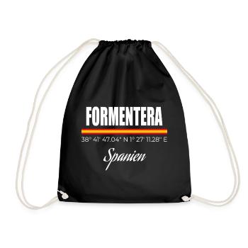 Formentera - Turnbeutel - Schwarz - Vorne