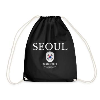 Seoul South Korea, I love Seoul - Drawstring Bag - black - Front
