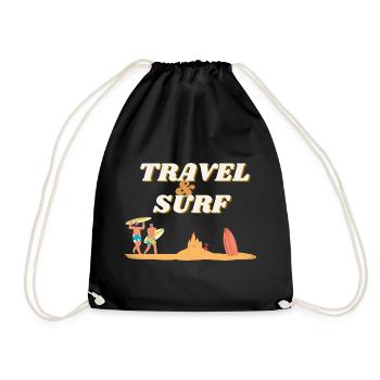 Vacation - Drawstring Bag - black - Front