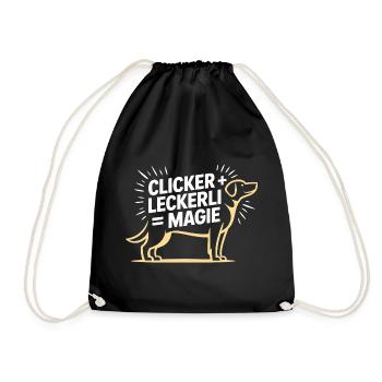 Dog School Dog Lover Dog Trainer - Drawstring Bag - black - Front