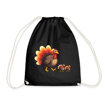 Thanksgiving Truthahn Baby - Turnbeutel - Schwarz - Vorne