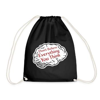 Ne croyez pas tout ce que vous pensez en disant la sagesse - Sac de sport léger - noir - Devant