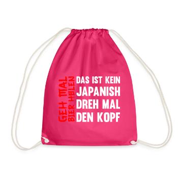 Go get beer humor beer fans pils free beer - Drawstring Bag - fuchsia - Front