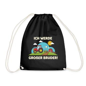 Je vais faire la ferme de tracteurs Big Brother mignonne - Sac de sport léger - noir - Devant