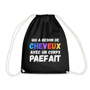 Man Humour Bald Gift Man Humour Joke Baldness - Sac de sport léger - noir - Devant