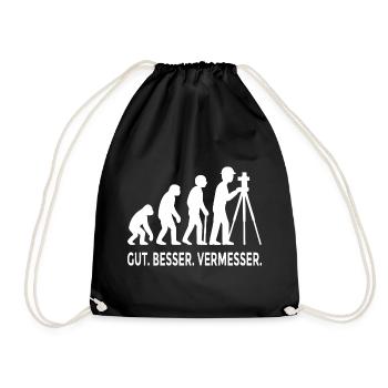 Gut Besser Vermesser Evolution - Turnbeutel - Schwarz - Vorne
