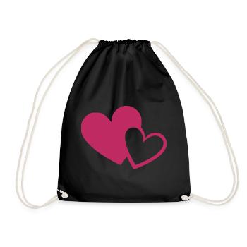 Cœur rose, cadeau rose, fête des mères - Sac de sport léger - noir - Devant