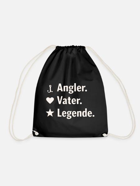 Angler Vater Legende - Turnbeutel - Schwarz