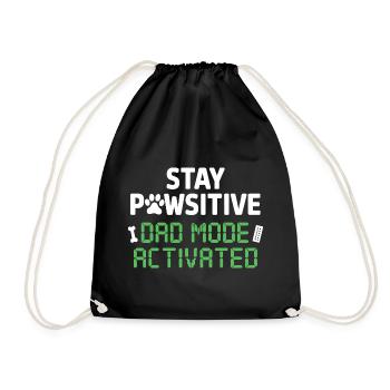 Reste pauvre Mode Papa activé Plus drôle - Sac de sport léger - noir - Devant