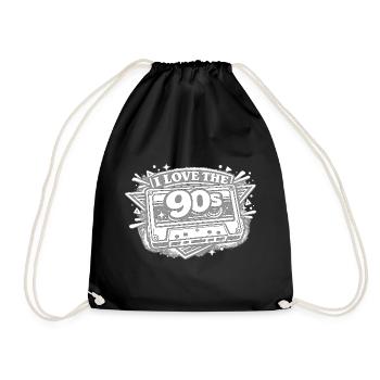 J’adore la cassette des années 90 - Sac de sport léger - noir - Devant