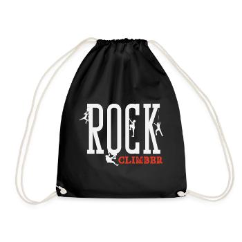 Conception de lettrage d’escalade - Sac de sport léger - noir - Devant