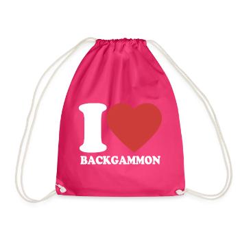 J’adore le backgammon | Jeu de société | Don - Sac de sport léger - fuchsia - Devant