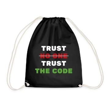 Trust The Code - Streetwear Tech Minimaliste - Sac de sport léger - noir - Devant