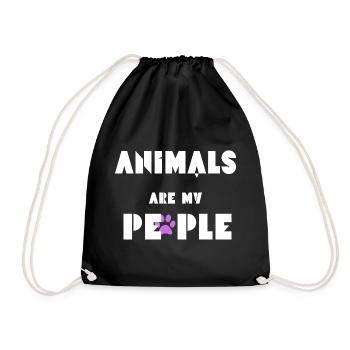 Les animaux sont mon peuple - Sac de sport léger - noir - Devant