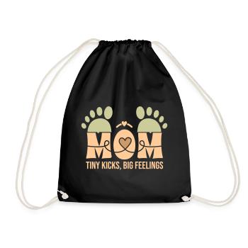 Tiny Kicks, Big Feelings – A Mother's Bond - Drawstring Bag - black - Front