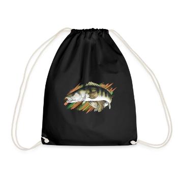 pike-perch - Drawstring Bag - black - Front