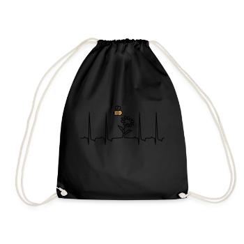 battre pour les fleurs et les abeilles / beat 4 - Sac de sport léger - noir - Devant