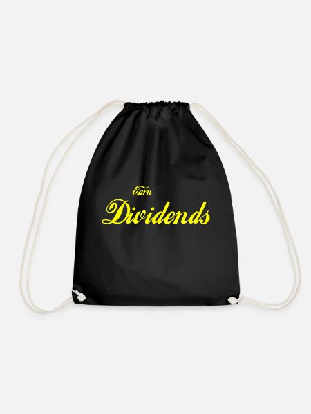 Earn Dividends (Dividenden) gelb - Turnbeutel - Schwarz