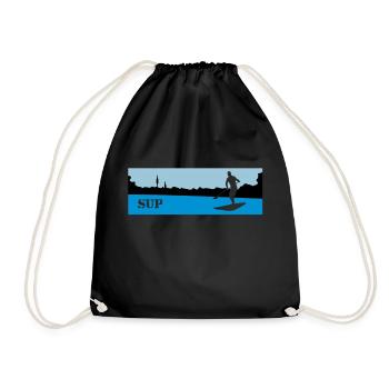 SUP Stand up paddling - Turnbeutel - Schwarz - Vorne