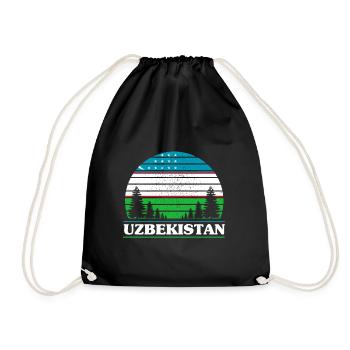 Usbekistan - Turnbeutel - Schwarz - Vorne