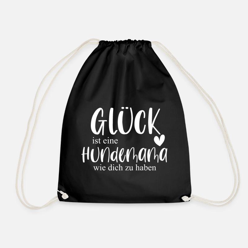 Hundemama Hund Hundemensch Mama Muttertag Geschenk - Turnbeutel - Schwarz