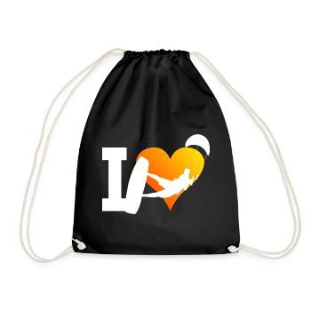 Kitesurfing Women Kite Kiting Men Kitesurfing - Drawstring Bag - black - Front